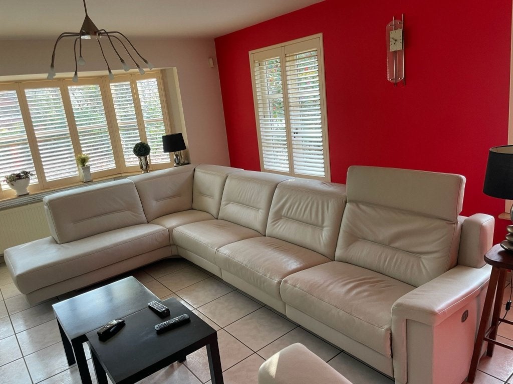 Lederen fauteuil en hoekbank relax deel, Ophalen, Zo goed als nieuw, Leer