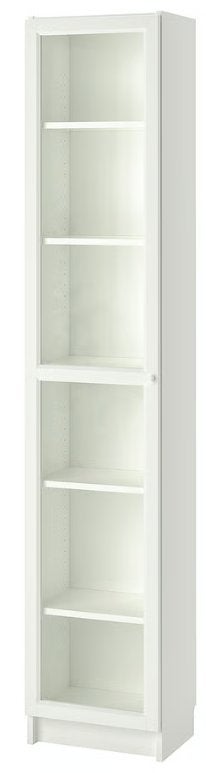 Witte IKEA Billy / Oxberg boekenkast met deuren 40x30x202, Ophalen, 200 cm of meer, 50 tot 100 cm, 25 tot 50 cm