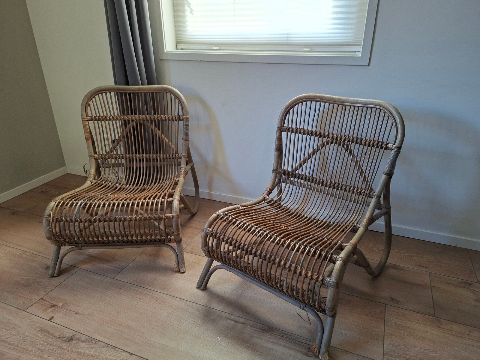 2 mooie rotan loungestoelen, Tuin en Terras, Ophalen, Gebruikt, Rotan
