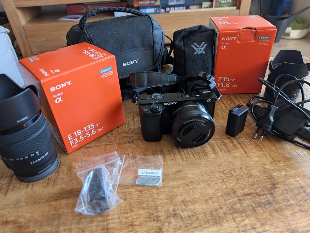 Sony Alpha A6000 met 3 lenzen en accessoires, Ophalen, Gebruikt, Compact, Sony