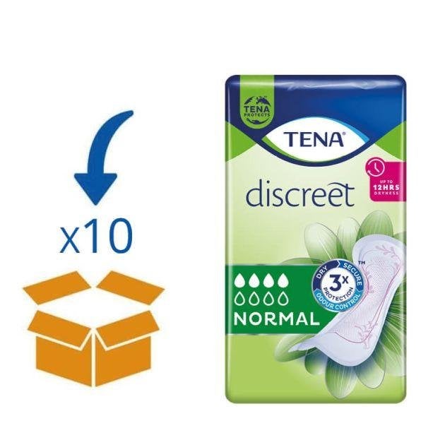Tena discreet Normal maandverband, 10 pakken à 24 stuks, Ophalen of Verzenden, Nieuw, Overige typen