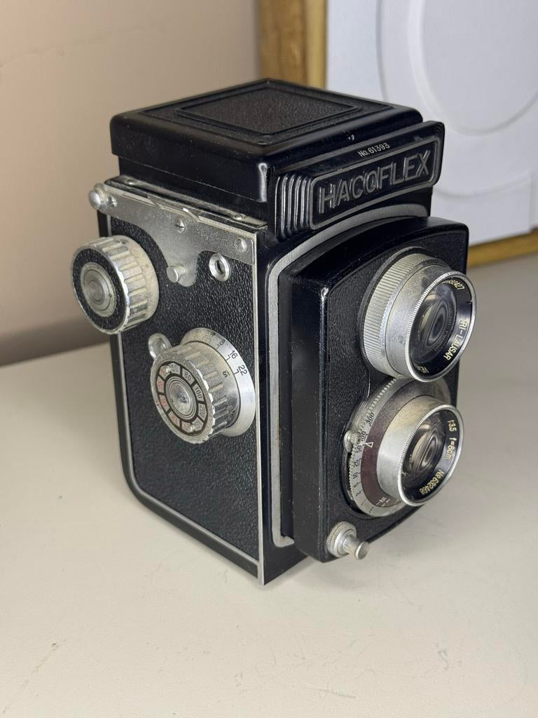 Vintage Hacoflex spiegelreflexcamera - Zeldzaam model, Ophalen of Verzenden, Gebruikt, Spiegelreflex, Overige Merken