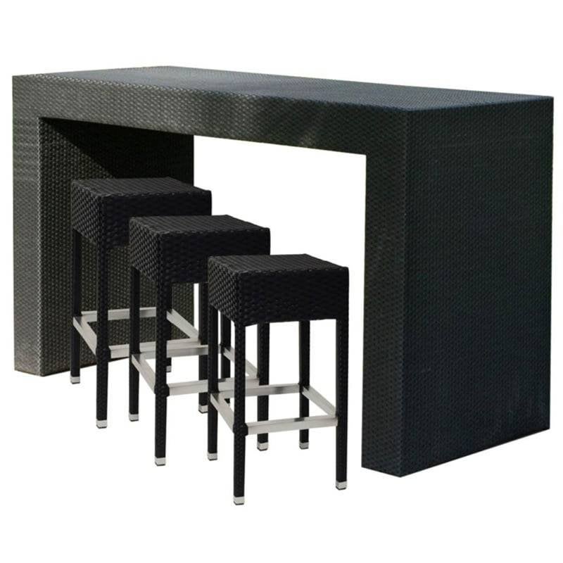 Terrasbarset (1x 6pers., 2x 4pers.), Ophalen, Rotan, Meer dan 8 zitplaatsen, Zo goed als nieuw