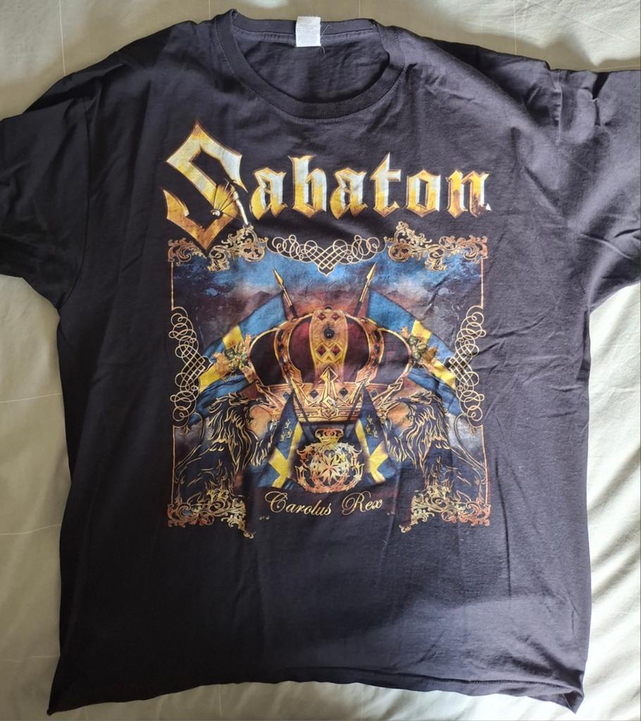 Sabaton T-shirt "Carolus Rex" , metallica, Iron maiden, Zwart, Maat 56/58 (XL), Ophalen of Verzenden, Sabaton