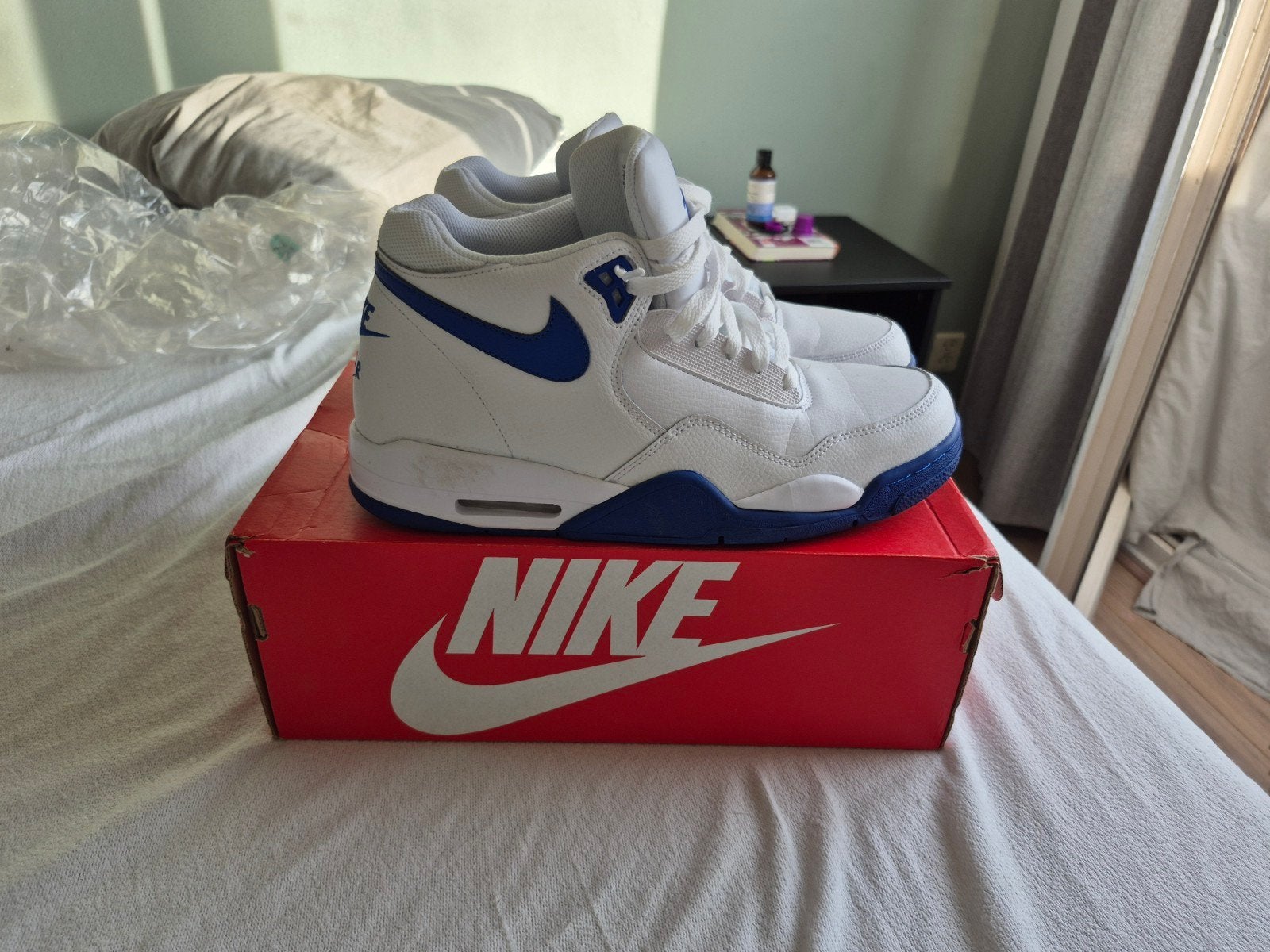 Nike Air Flight Legacy US10 - Wit/Blauw, Wit, Nike, Nieuw, Ophalen of Verzenden