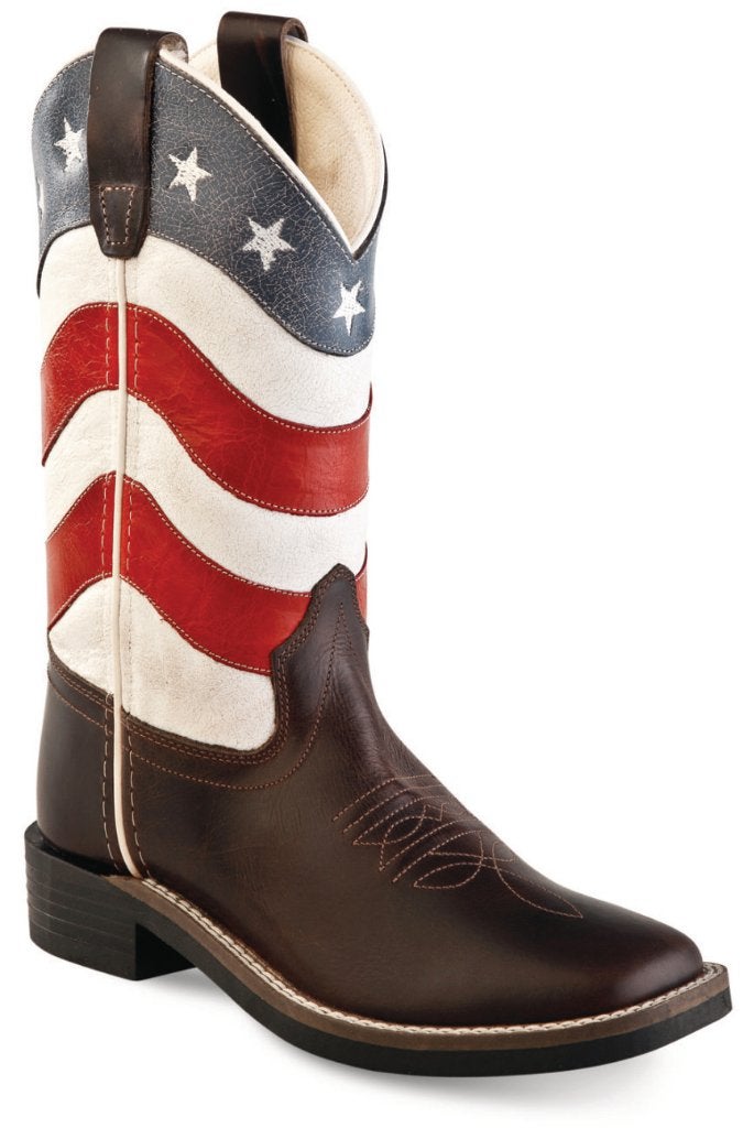 Kinder western cowboy laarzen echt leder Amerikaanse vlag, Jongen of Meisje, Schoenen, Nieuw, Ophalen of Verzenden