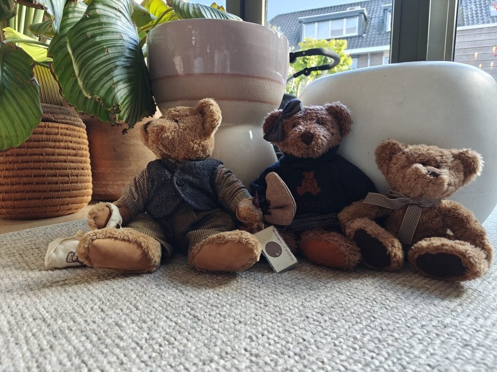 Beer Teddybeer lady laine schattige gepensioneerde vintage, Ophalen of Verzenden, Zo goed als nieuw, Beer