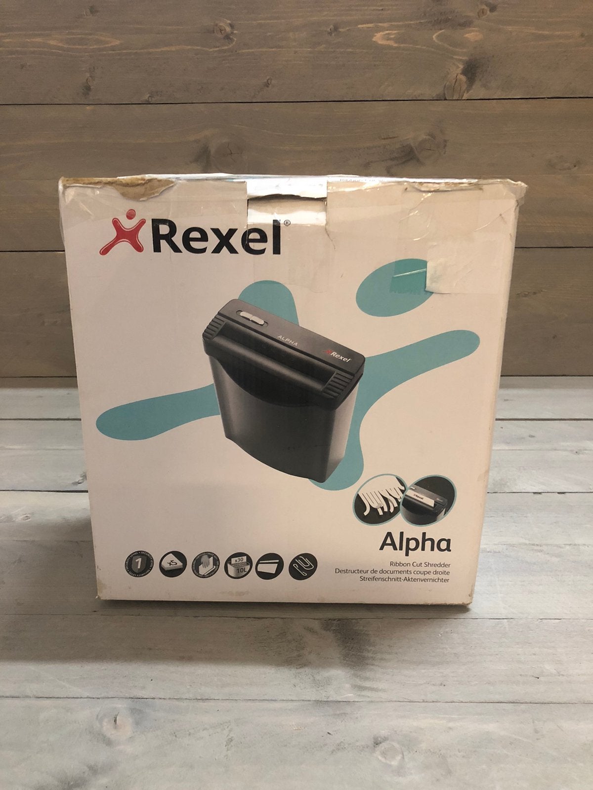 Rexel Alpha P1 Papierversnipperaar - Stroken - 5 vel - Zwart, Nieuw, Ophalen of Verzenden, Nvt, Nvt