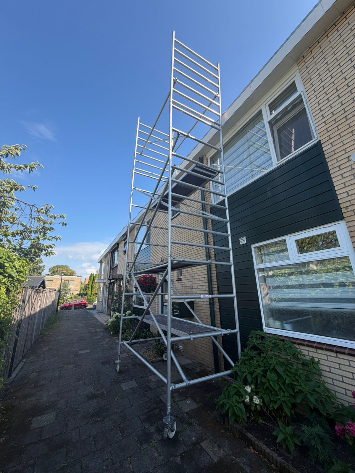Marex aluminium rolsteiger | Compleet met 3 werkvloeren, Doe-het-zelf en Verbouw, Steigers, Ophalen, Zo goed als nieuw, Rolsteiger of Kamersteiger