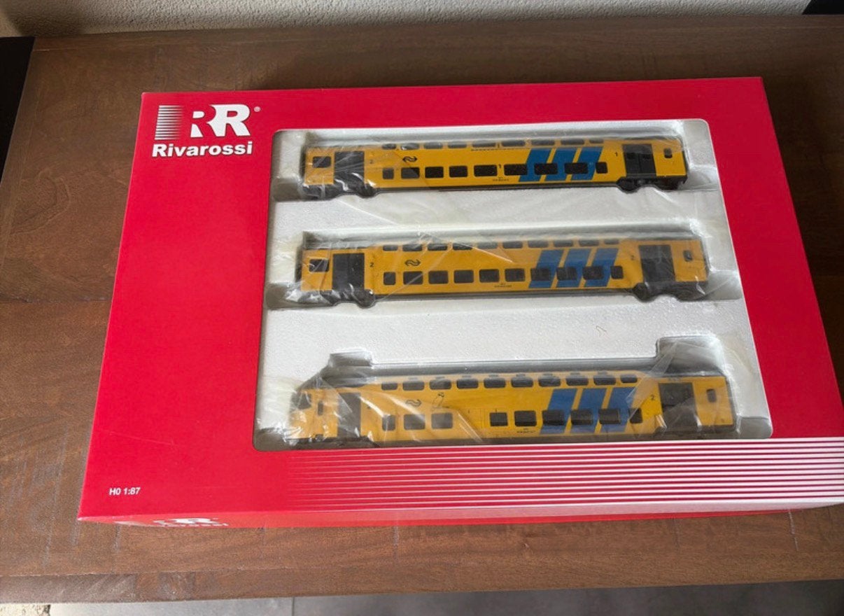 Rivarossi HR4086 H0 – 3-delige NS DDM-1 (Gelijkstroom / DC), Overige merken, Treinset, Gelijkstroom, Ophalen of Verzenden
