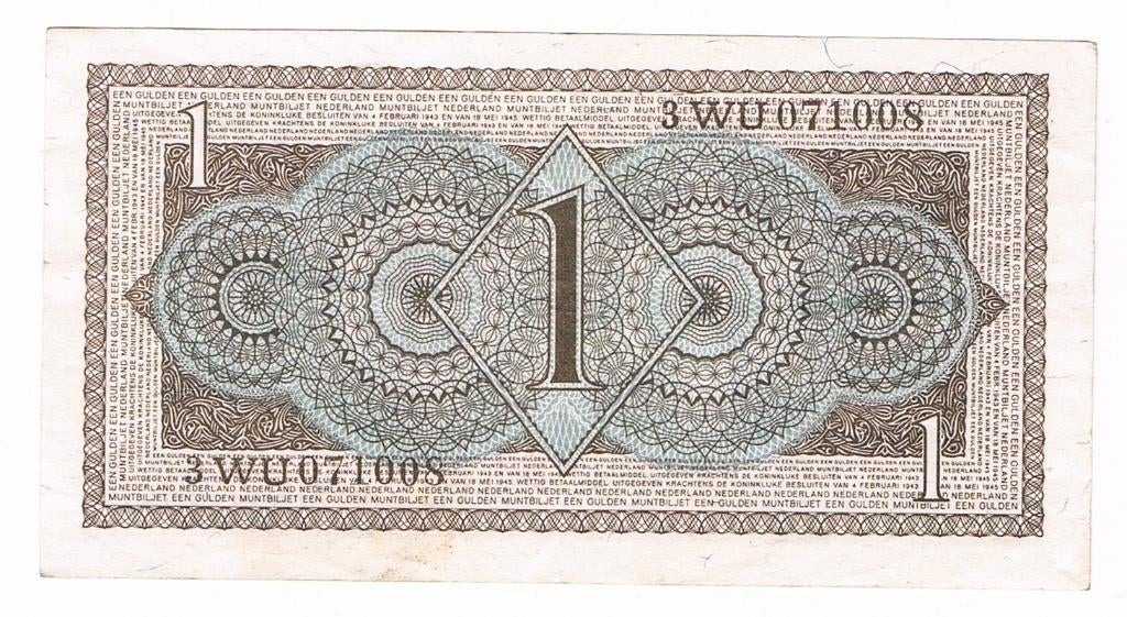 1 gulden 8-8-1949 Juliana, Postzegels en Munten, Bankbiljetten | Nederland, Ophalen of Verzenden, 1 gulden, Los biljet
