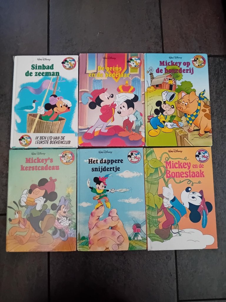 Disney Boekenclub boeken met Mickey Mouse 6 delen, Ophalen of Verzenden, Mickey Mouse, Gebruikt, Beeldje of Figuurtje