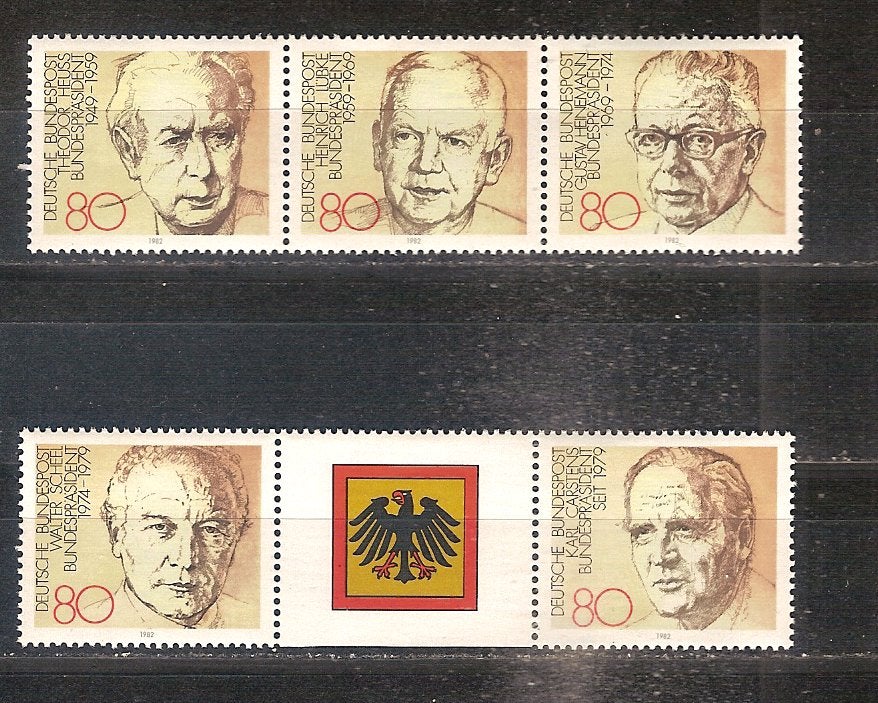 BRD 1156-58 1159+60 postfris, Ophalen of Verzenden, BRD, Postfris