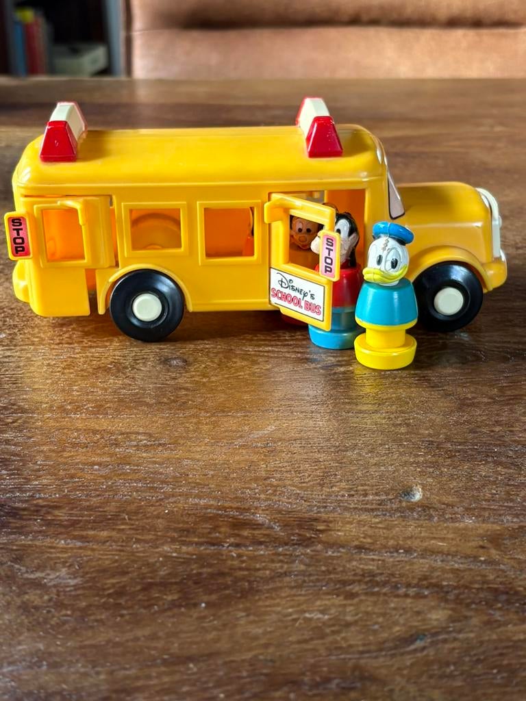 Vintage ILLco Walt Disney schoolbus, Ophalen of Verzenden, Goofy of Pluto, Gebruikt, Overige typen