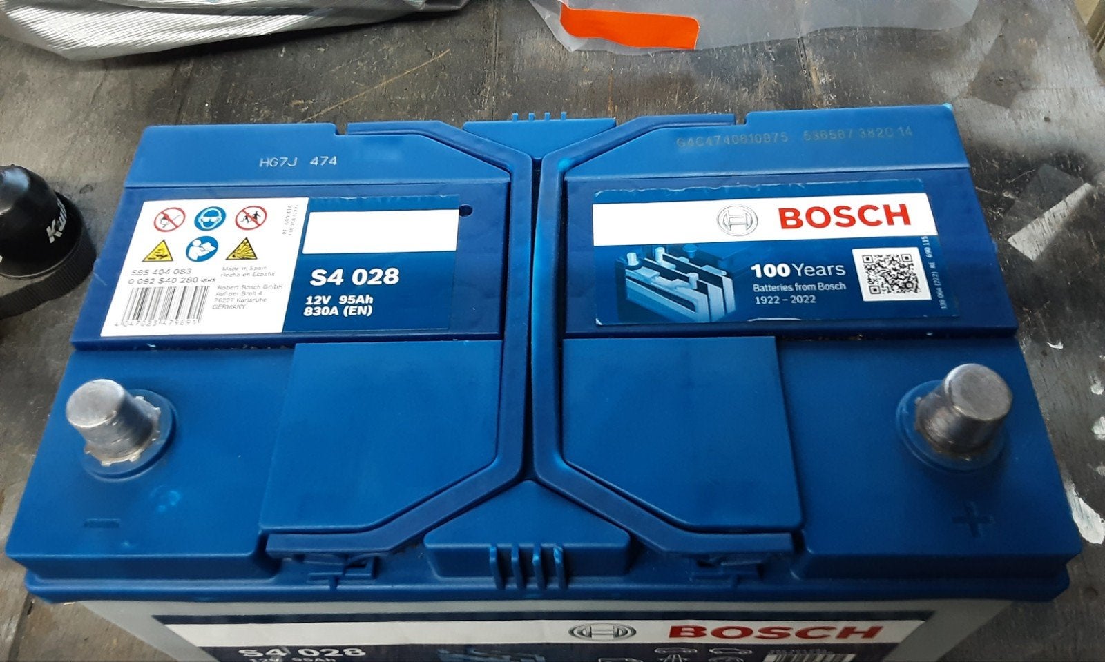 Bosch S4 028 Auto Accu 12V 95Ah 830A (EN), Ophalen