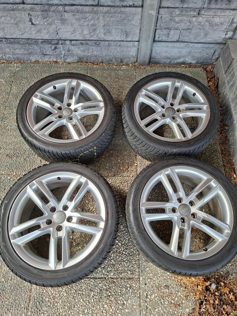 2 set Audi wielen, zie omschrijving, Auto-onderdelen, Banden en Velgen, Ophalen, 18 inch, Banden en Velgen, Winterbanden