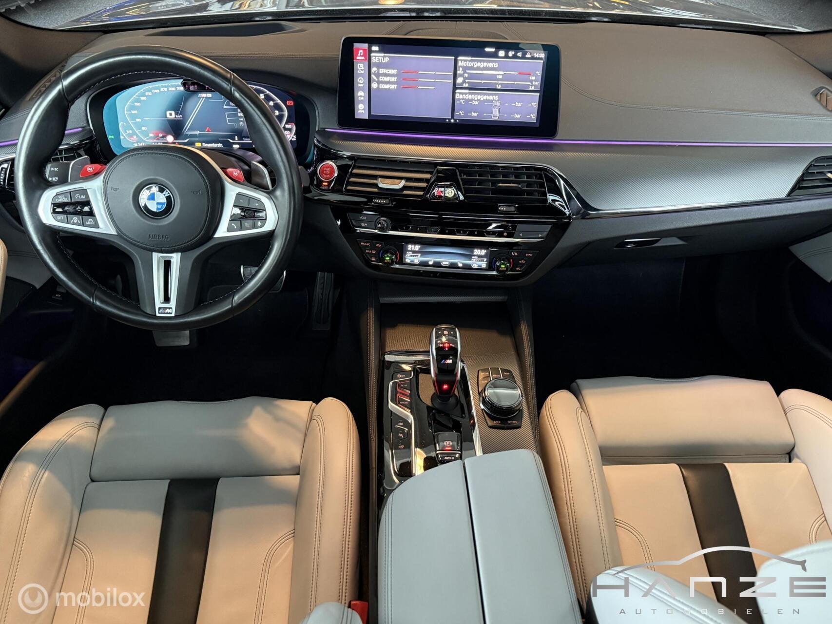 BMW M5 Competition 4.4 V8|Pano|H&K|ACC|Lane|HUD|Carbon|360, Automaat, Dealer onderhouden, Gebruikt, 8 cilinders