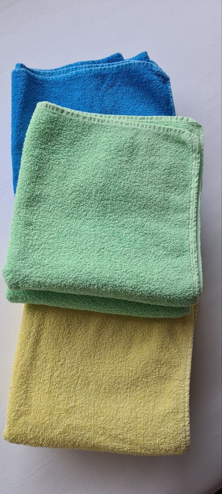 Katoenen handdoeken 42x83 cm - Blauw, Groen, Geel, Ophalen of Verzenden