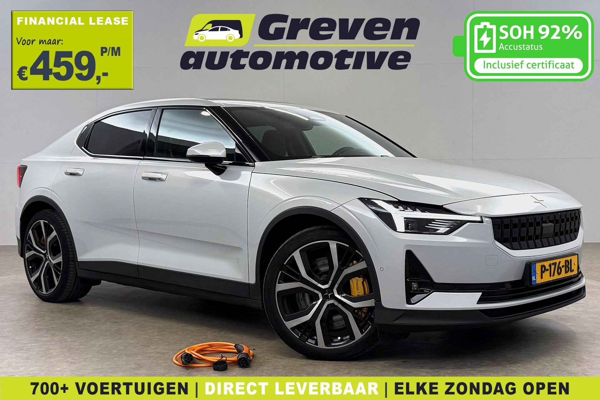 Polestar 2 Long Range Dual Motor 78 kWh 408PK | Snelladen |, Auto's, Polestar 2, Stof, Gebruikt, Origineel Nederlands