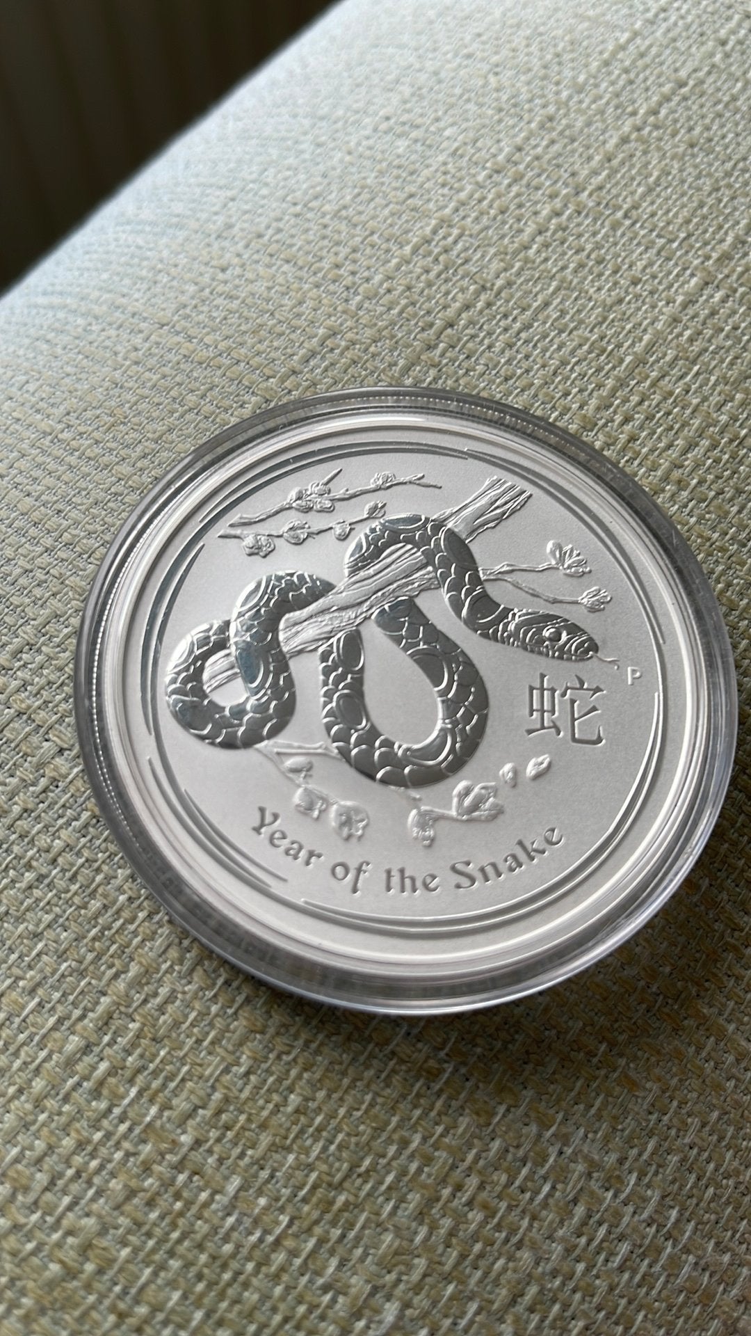 Lunar 2-Year of the Snake 2013/. 5 OZ, Ophalen of Verzenden, Losse munt, Zilver