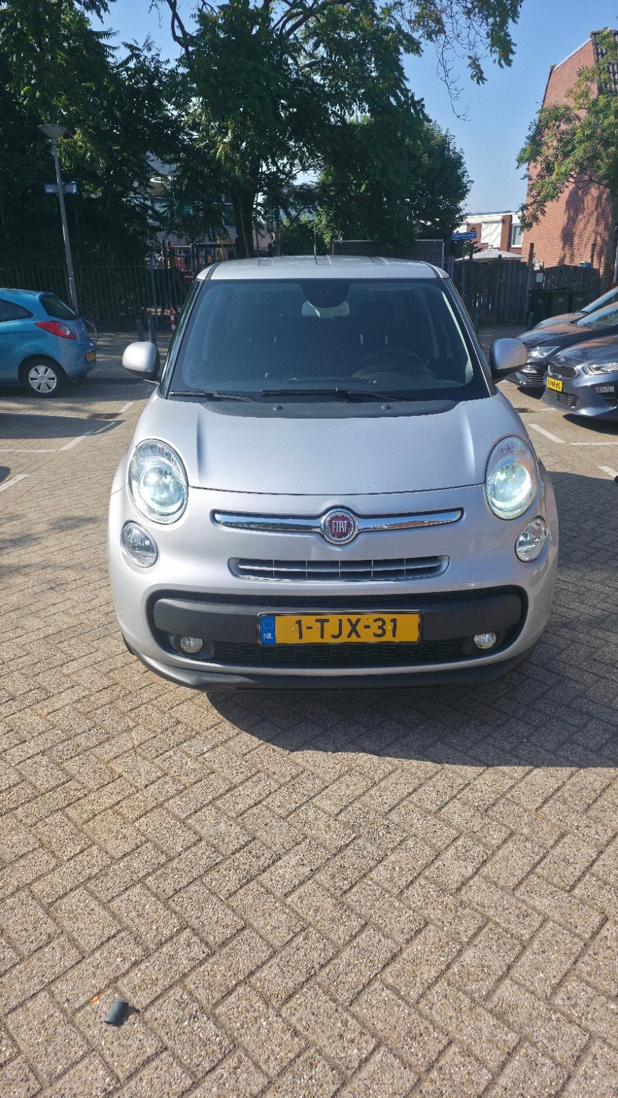 Fiat 500L 0.9 Twinair Living 7P 2014 Grijs, Auto's, Fiat, Particulier, 500L, Achteruitrijcamera, Airbags, Airconditioning, Android Auto