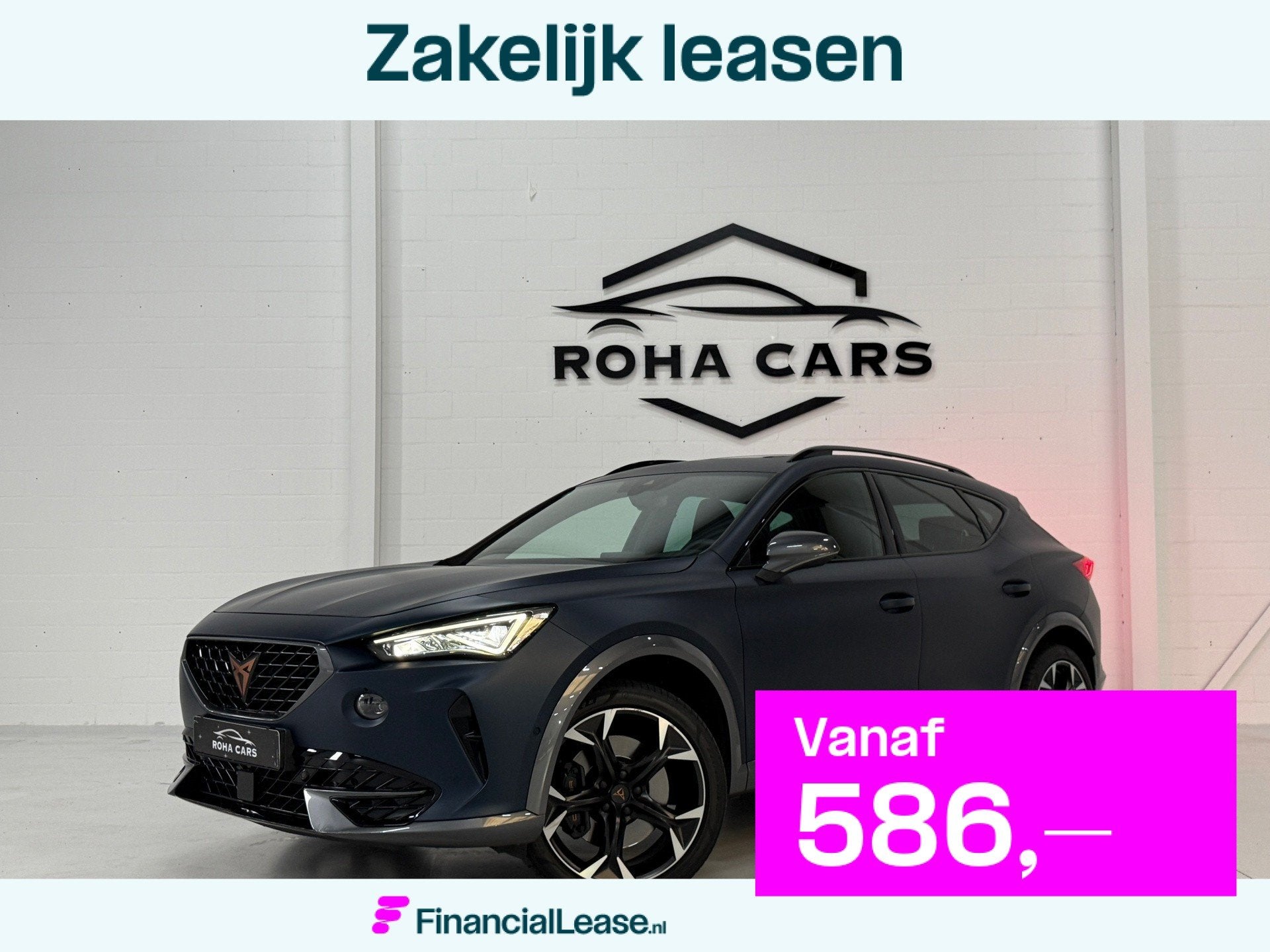 Cupra Formentor 2.0 TSI VZ 310PK, Automaat, Blauw, Vierwielaandrijving, Lease