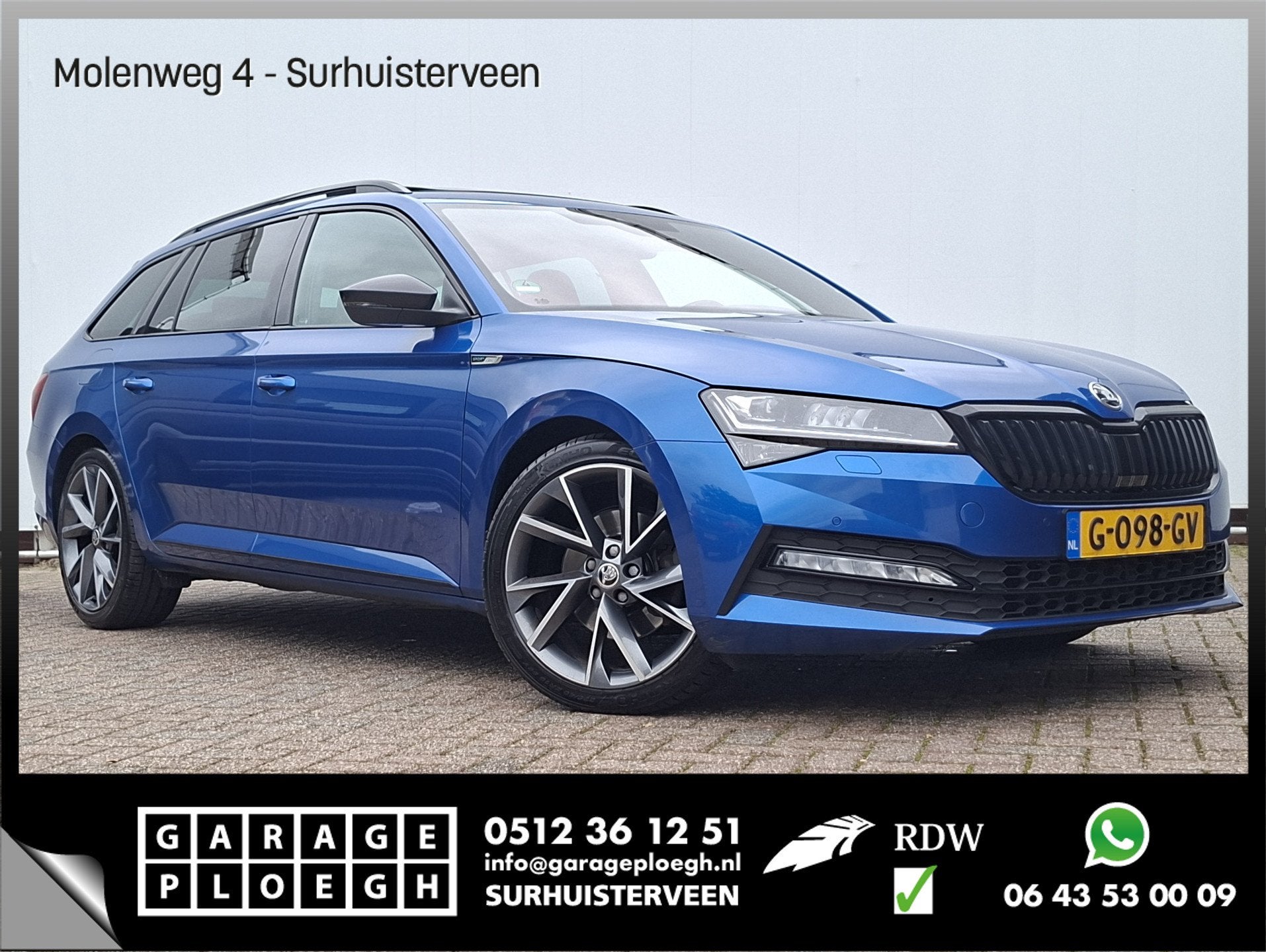 Skoda Superb Combi 1.5 TSI ACT Sportline Pano Trekhaak Canto, Auto's, Euro 6, 4 cilinders, 150 pk, Blauw