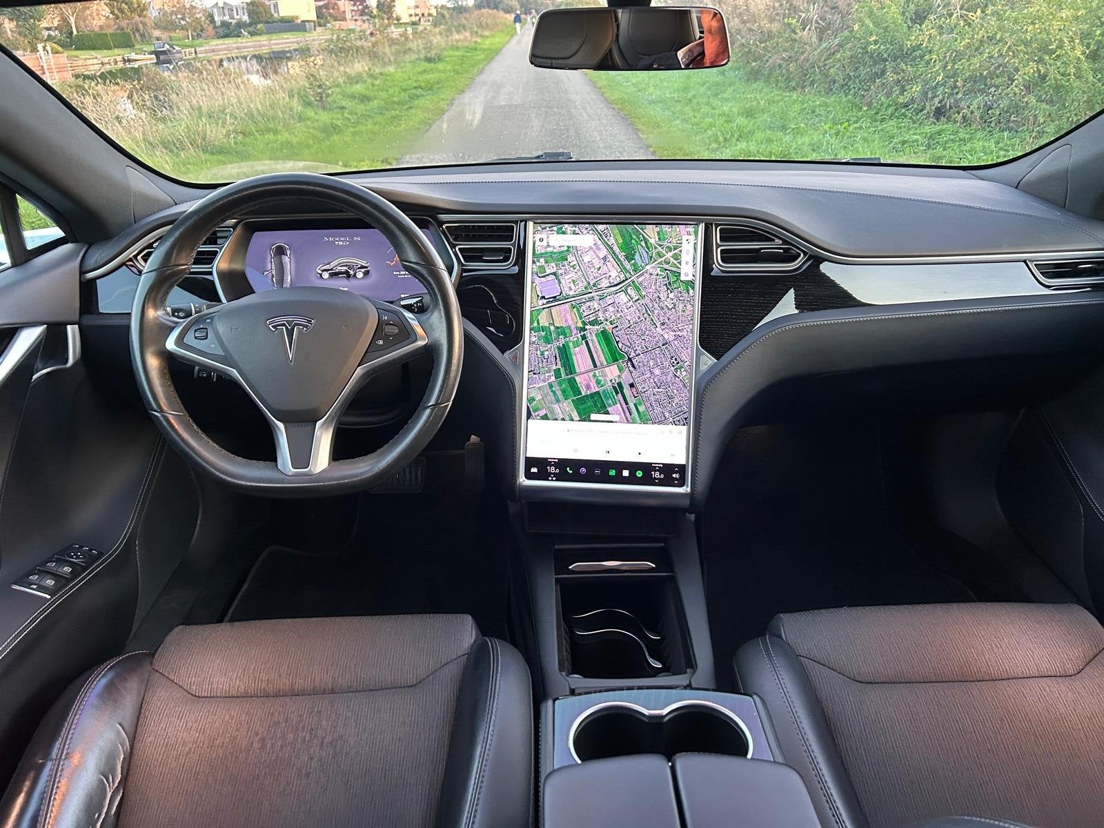 Tesla Model S 75D Base | Autopilot | Pano | Stoelverwarming, Auto's, Dealer onderhouden, Gebruikt, Zwart, Model S
