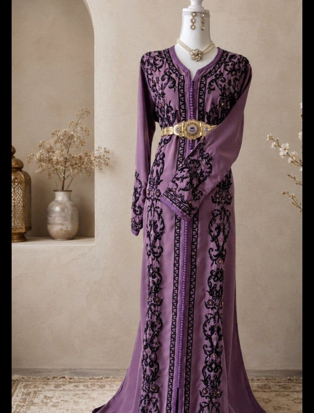 Kaftan te HUUR, Overige typen, Blauw, Zo goed als nieuw, Ophalen