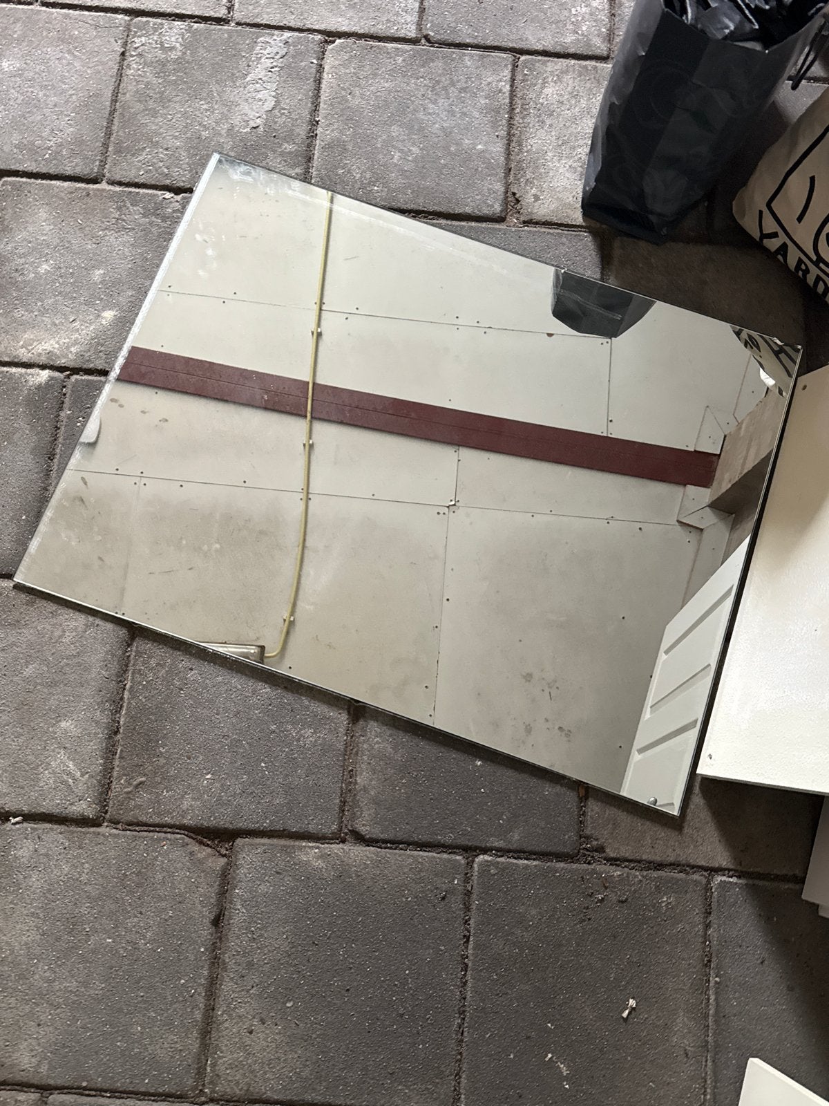 Grote spiegel met lichte beschadiging, Ophalen, Gebruikt, Minder dan 80 cm, 80 tot 120 cm