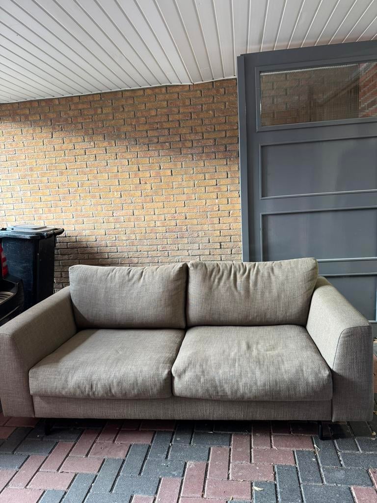 Banken beige set (2 stuks) - licht gebruikt, Ophalen, Zo goed als nieuw, 75 tot 100 cm