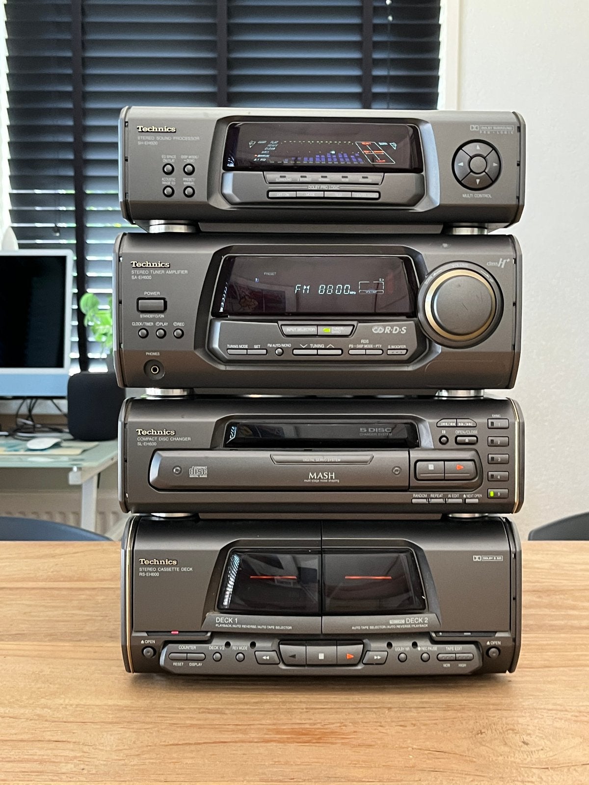 Technics EH600 volledige set, Tuner of Radio, Zo goed als nieuw, Microset, Ophalen