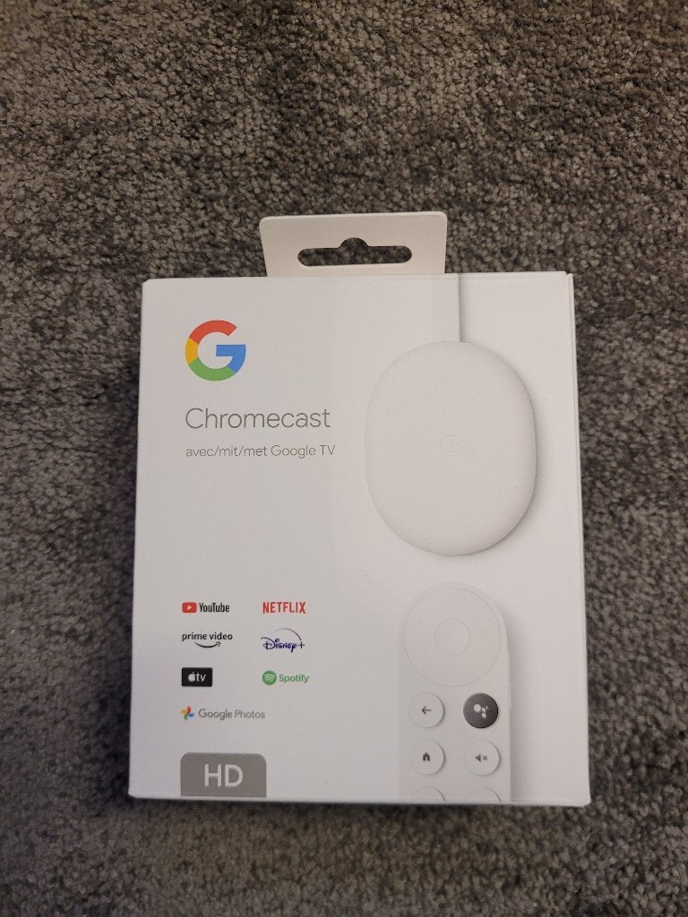 Google Chromecast HD, Audio, Tv en Foto, Mediaspelers, Ophalen, Zo goed als nieuw, HDMI, Zonder harde schijf