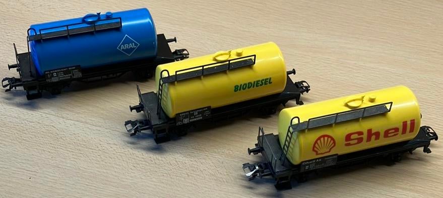 3 Märklin DB ketelwagons, Wisselstroom, Wagon, Ophalen of Verzenden, Zo goed als nieuw