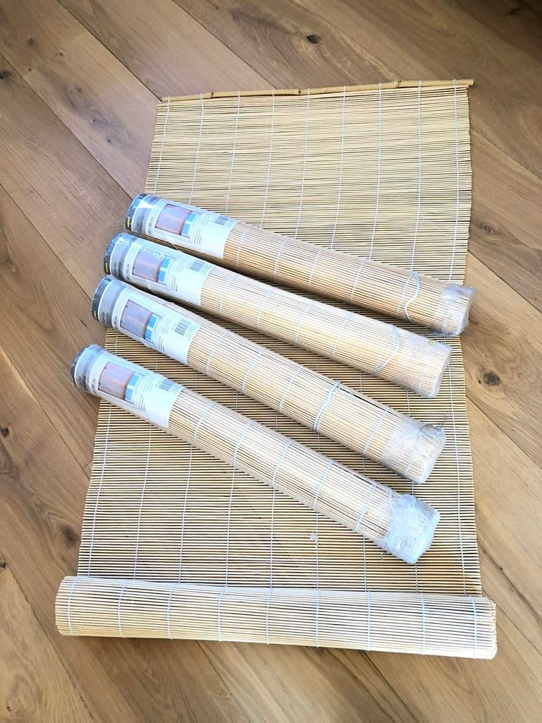 Rieten rolgordijnen Xenos nieuw L180 x Br 60 en 110, Ophalen, Nieuw, 50 tot 100 cm, 150 tot 200 cm