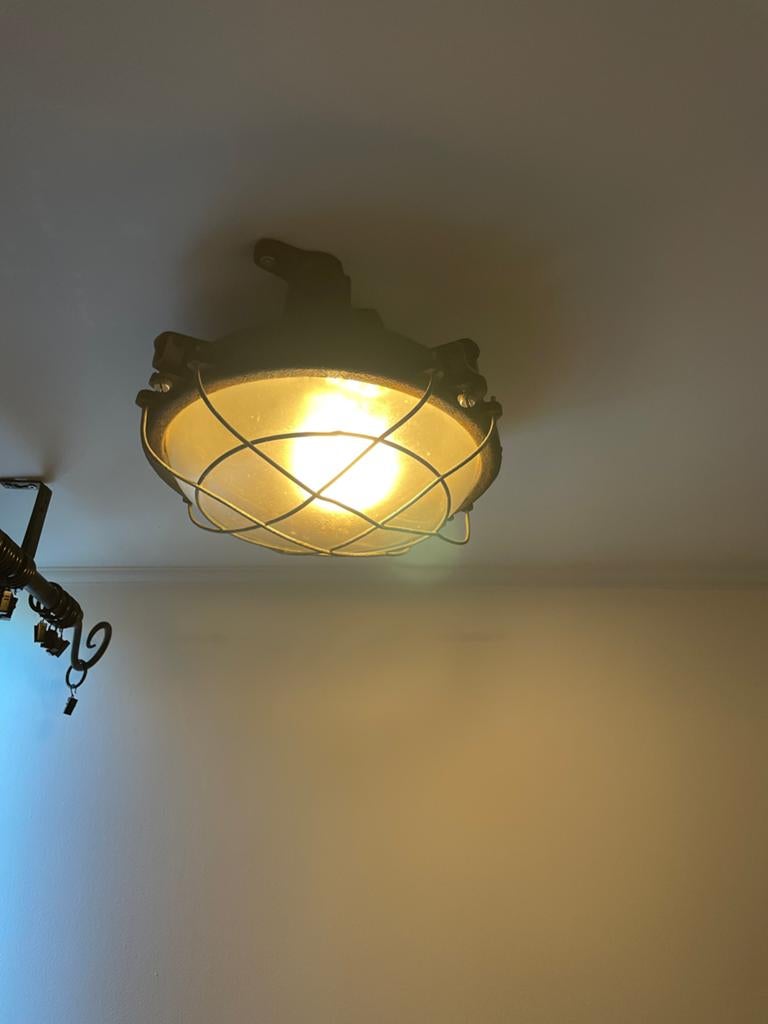 Industriële Plafondlamp - Robuust en Stijlvol, Huis en Inrichting, Ophalen of Verzenden, Zo goed als nieuw