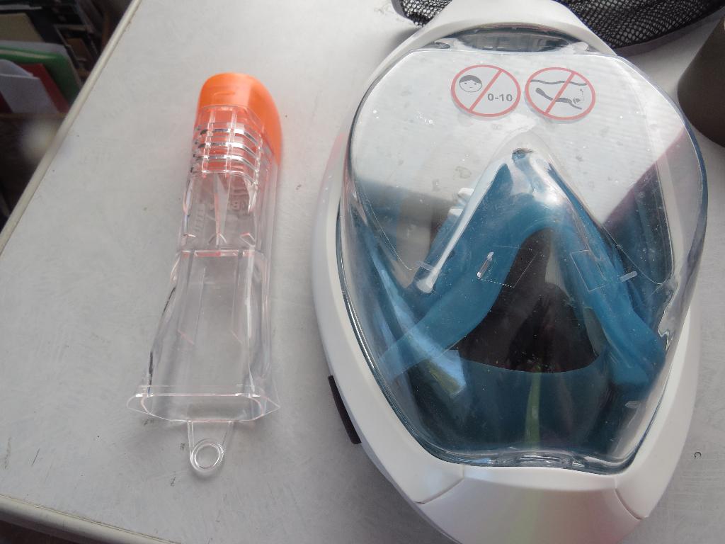 subea easybreath full face mask mt s/m decathlon, Ophalen of Verzenden, Gebruikt, Snorkel