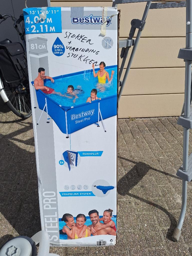 Zwembad Bestway, Tuin en Terras, Ophalen, Gebruikt, 200 tot 300 cm, 80 tot 120 cm