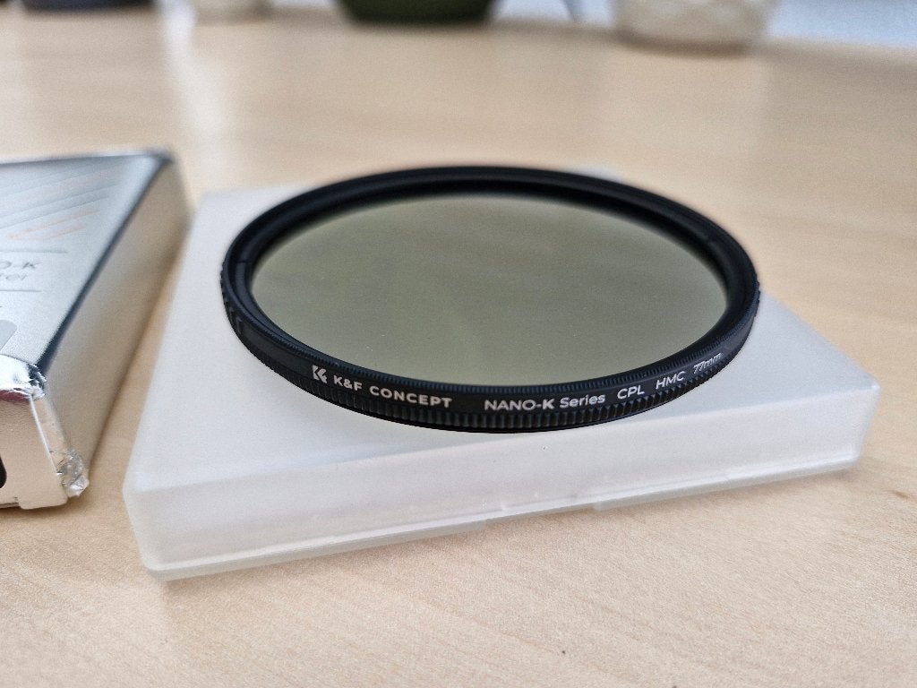 K&F Concept 77mm circulair polarisatiefilter Nano-K CPL HMC, Overige merken, Polarisatiefilter, Verzenden, Zo goed als nieuw