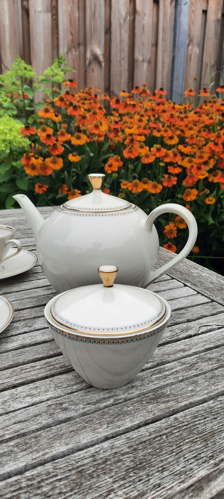 Vintage Mitterteich Bavaria Servies, Vintage, Ophalen of Verzenden, Zo goed als nieuw, Theepot