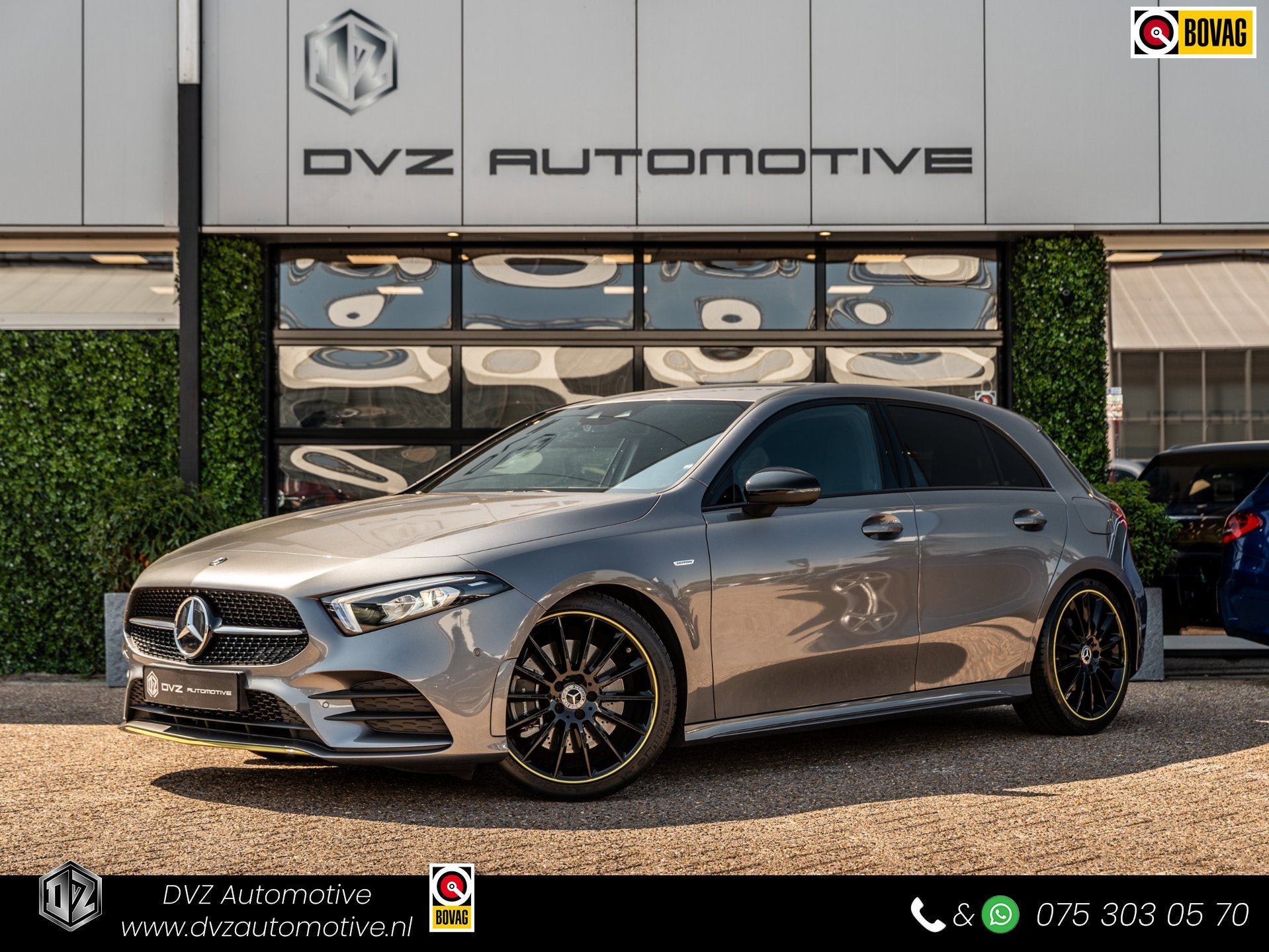 Mercedes-Benz A-klasse 250 224PK Edition One AMG | Premium P, Auto's, Dealer onderhouden, 15 km/l, Gebruikt, Zwart