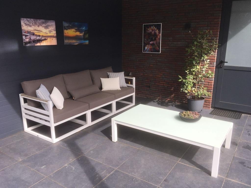 tuinset in perfecte staat, Ophalen, 3 zitplaatsen, Aluminium, Loungeset