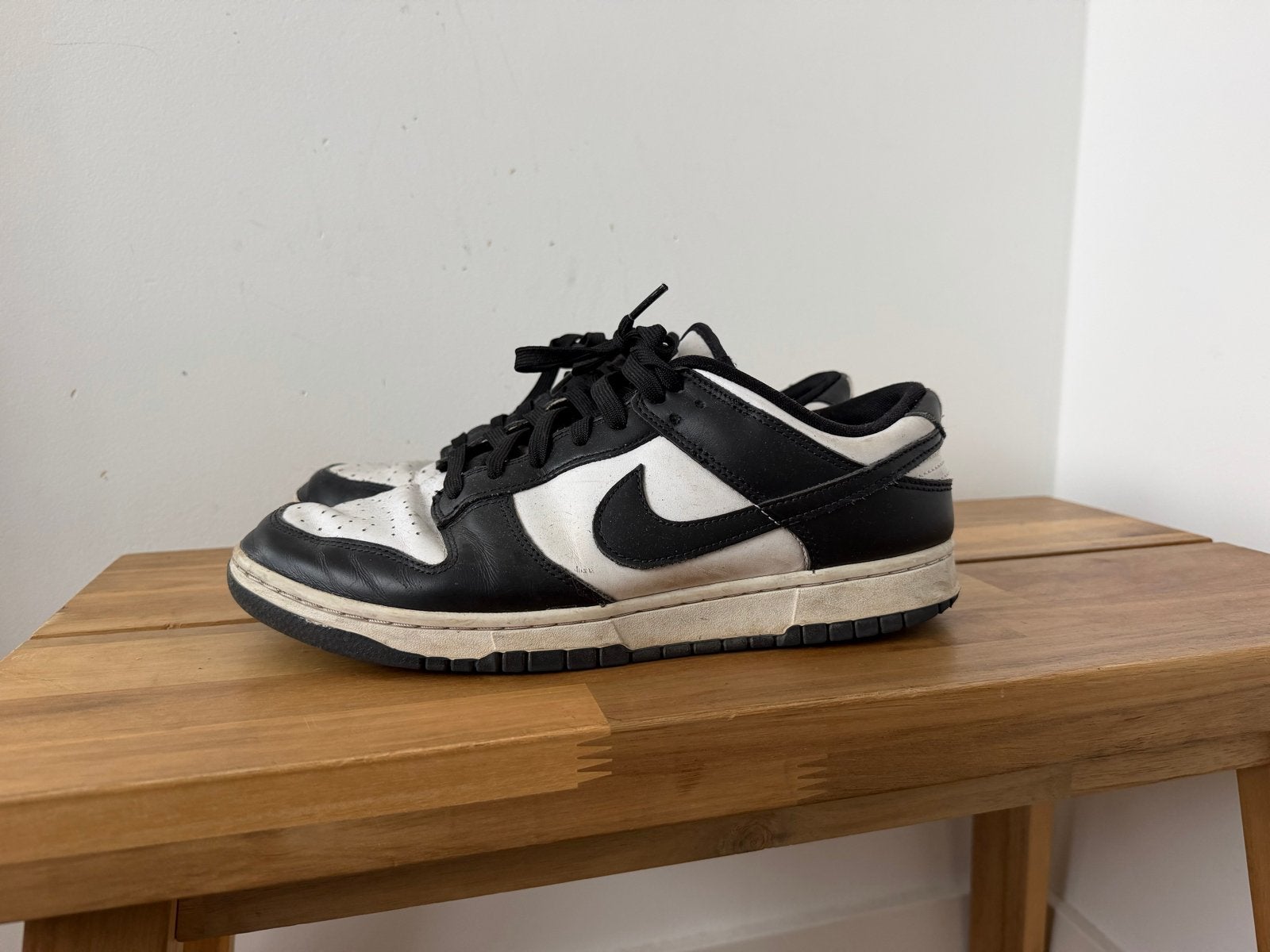 Nike Dunk Low Retro Panda sneakers - Maat 44, Ophalen of Verzenden, Zwart, Sneakers of Gympen