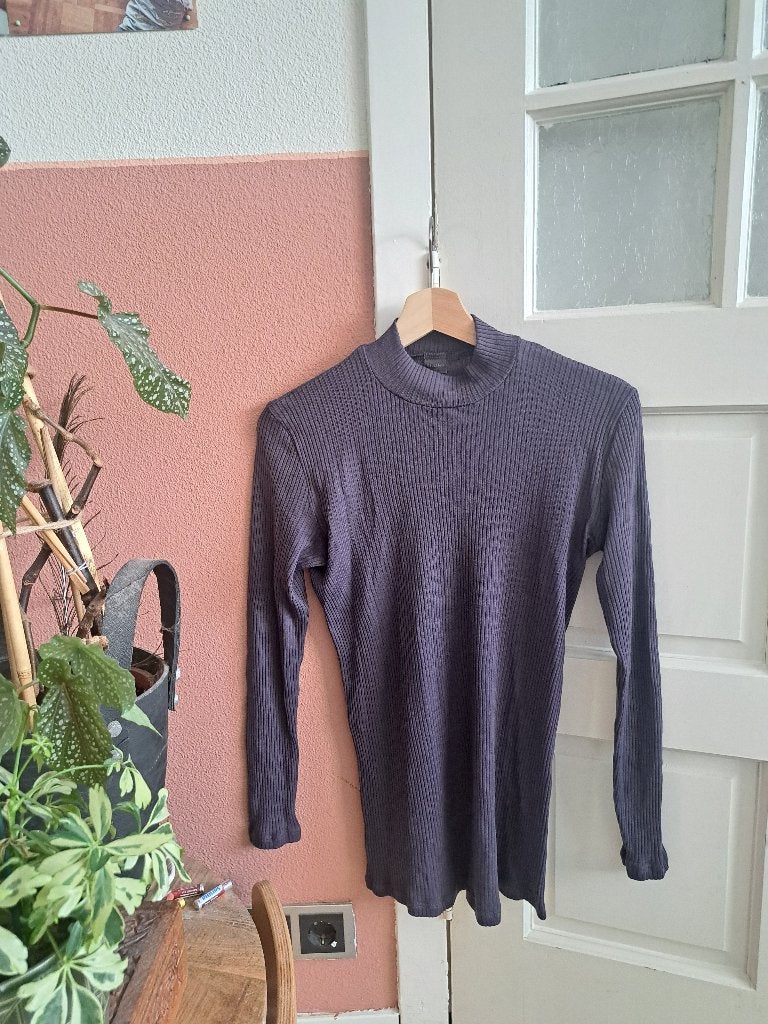 Wollen dilling shirt mt 46, Paars, Maat 46/48 (XL) of groter, Ophalen of Verzenden, Zo goed als nieuw