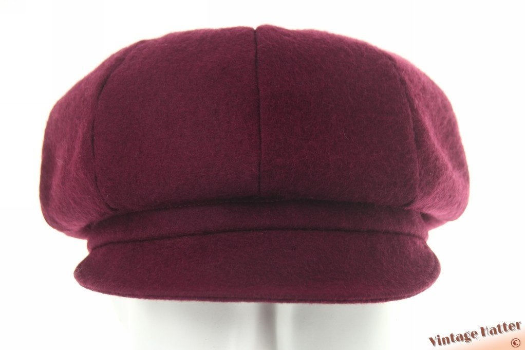 Vintage ballonpet bordeaux vilt 54,5 = XS gratis verzending, Kleding | Dames, Ophalen of Verzenden, Gedragen, 55 cm (S, 6⅞ inch) of minder