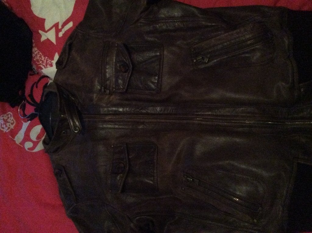 leren jas, Ophalen of Verzenden, Zo goed als nieuw, Maat 48/50 (M), Bruin