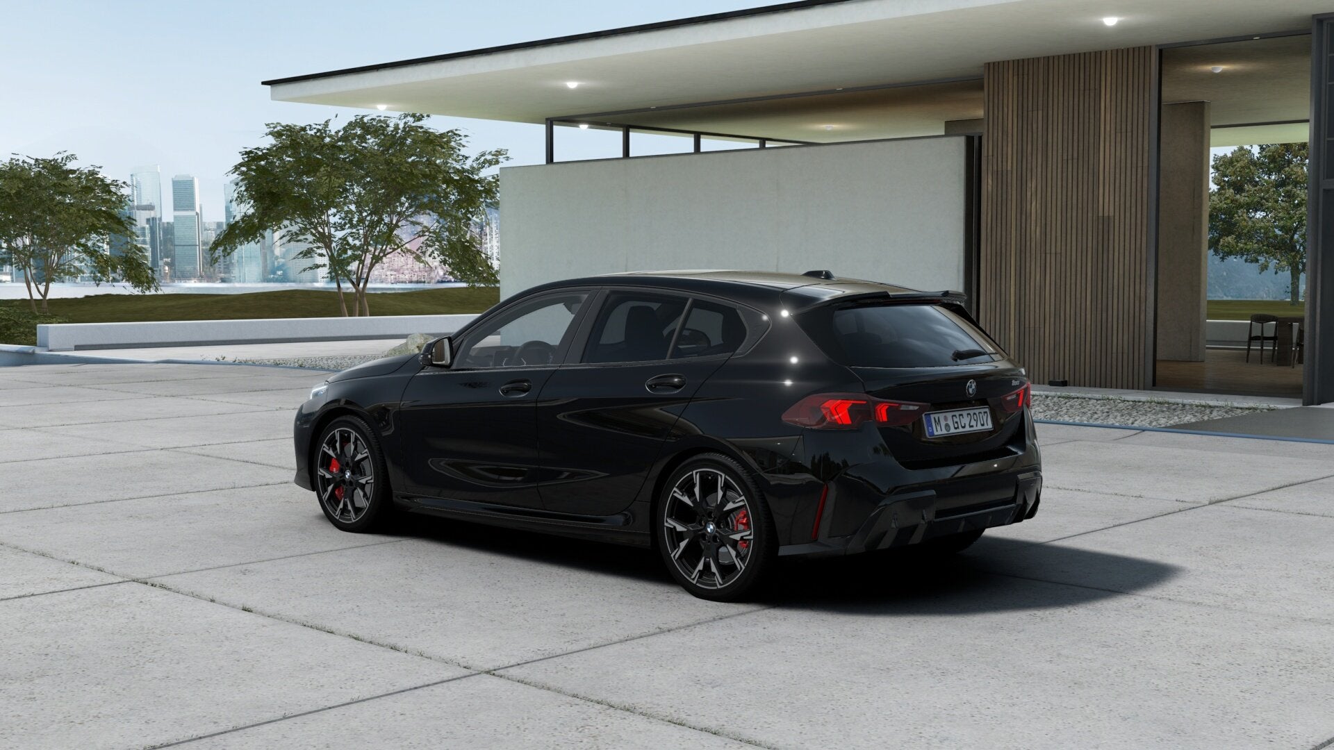 BMW 1 Serie 120 M Sport Automaat / Panoramadak / Sportstoele, Auto's, Zwart, 156 pk, Zwart, Bedrijf