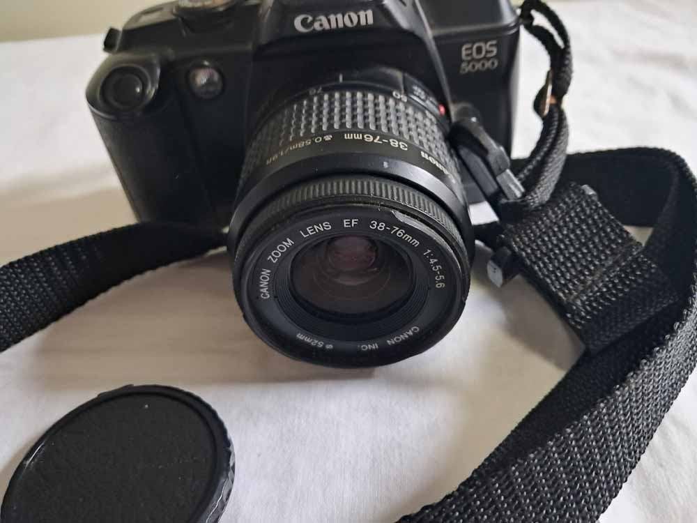Canon camera EOS 5000 met zoomlens 38-76 mm, Ophalen of Verzenden, Spiegelreflex, Canon
