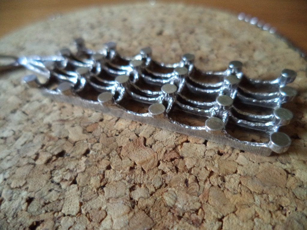 jaren 60 Kollmar en Jourdan Modernistische grote hanger, Ophalen of Verzenden, Zo goed als nieuw, Zilver, Zilver
