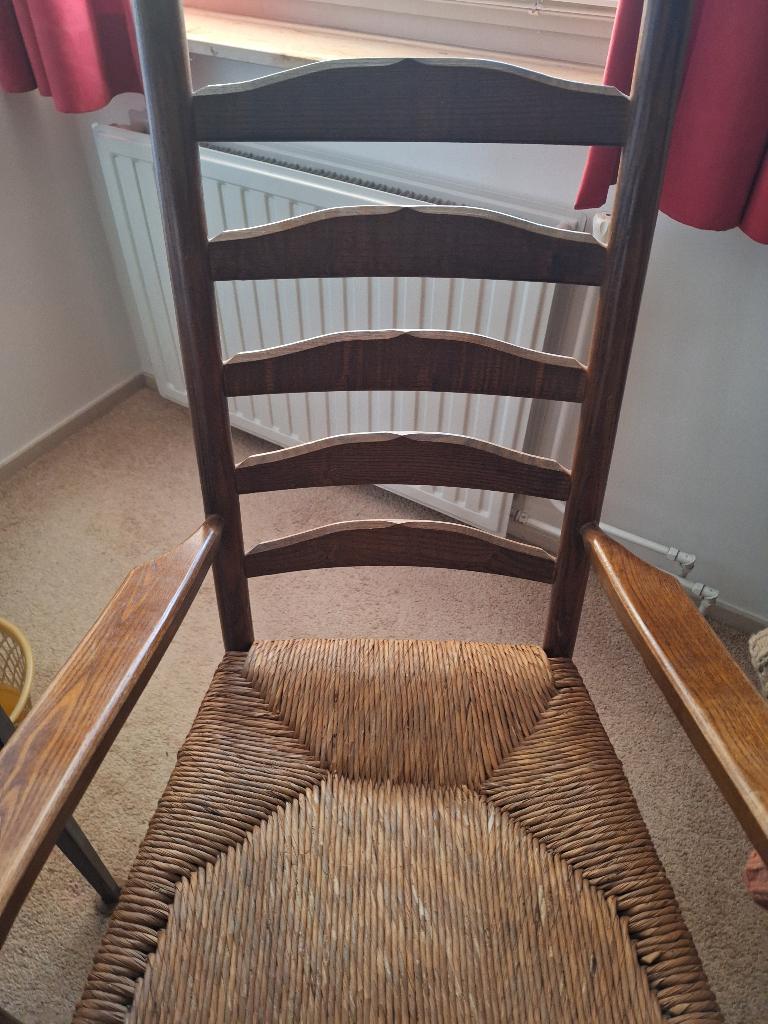 Schommelstoel, Huis en Inrichting, Stoelen, Ophalen, Gebruikt, Bruin, Eén